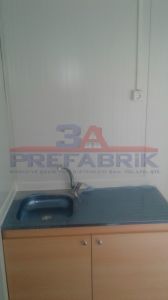 Sandviç Panel İki Odalı Wc Duş Çay Ocaklı Konteyner K306