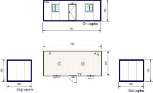 Tek Odalı Konteyner K102 - 3A Prefabrik
