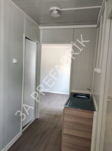 Tek Girişli İki Odalı WC Duşlu Çay Ocaklı Konteyner K307