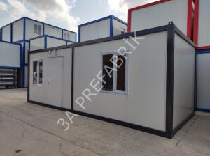 Tek Girişli İki Odalı WC Duşlu Çay Ocaklı Konteyner K307
