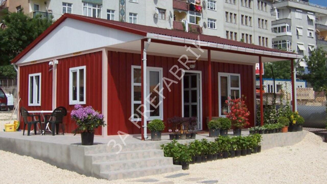 56m2.Verandalı Yaşam Konteyner Evi