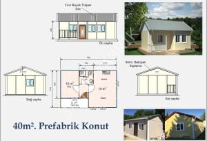 Uygun Fiyata Prefabrik Ev 40m2 -3A Prefabrik