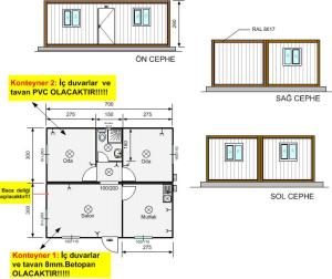 Uygun Fiyata 42m2. Yazlık Konteyner Ev
