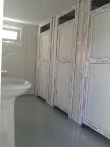 4 adet WC ve 3 adet Duş Konteyner 21m2.