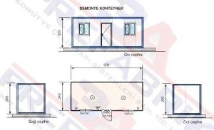 Demonte Konteyner-2,40x6x2,50m.