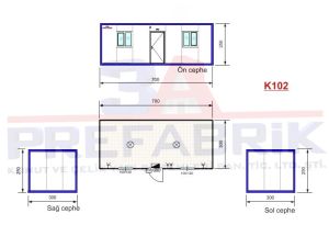 21m2. Tek Odalı Konteyner-K102