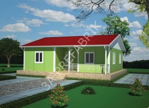 72m2 Prefabrik Ev Konut Binası- 3A  PREFABRİK