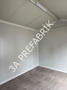 Çatılı  Ahşap Desenli Yaşam Konteyneri-27m2.