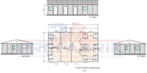 Tek Katlı Prefabrik Yemekhane Binası 99m2.