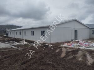 Tek Katlı Prefabrik Yatakhane  Binası 369m2.- 3A Prefabrik
