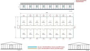 Şantiye Kamp  Prefabrik Yatakhane  Binası 369m2.- 3A Prefabrik