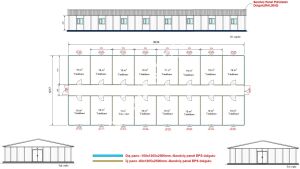 Şantiye Kamp  Prefabrik Yatakhane  Binası 369m2.- 3A Prefabrik