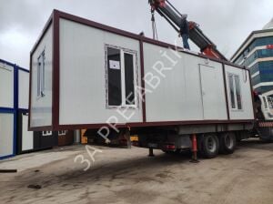 Düz Çatılı Beyaz Gövdeli Bağ Bahçeye Konteyner-27m2.
