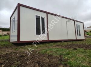 Düz Çatılı Beyaz Gövdeli Bağ Bahçeye Konteyner-27m2.