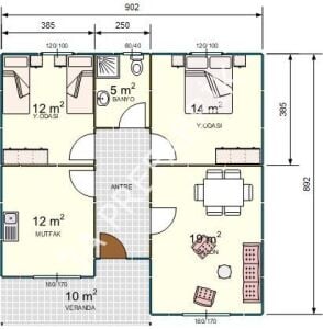 Prefabrik Evler 82m2.- 3A Prefabrik