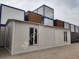 Uygun Fiyata Beşik Çatılı Konteyner 27m2.-3A Prefabrik