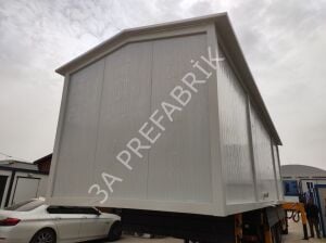 Uygun Fiyata Beşik Çatılı Konteyner 27m2.-3A Prefabrik