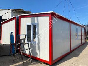 Kantin Yemekhane Konteyneri 60m2. Beşik Çatılı- 3A Prefabrik