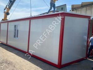 Kantin Yemekhane Konteyneri 60m2. Beşik Çatılı- 3A Prefabrik