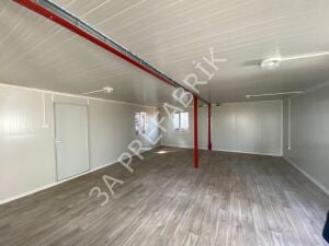 Kantin Yemekhane Konteyneri 60m2. (Beşik Çatılı)- 3A Prefabrik