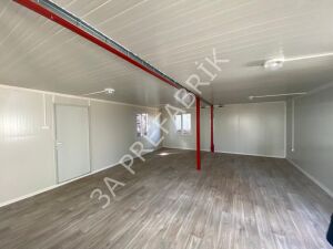 Kantin Yemekhane Konteyneri 60m2. Beşik Çatılı- 3A Prefabrik