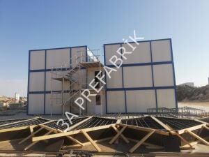 Üç Katlı Birleşimli Şantiye Yatakhane Konteyneri 54 adet -3A Prefabrik