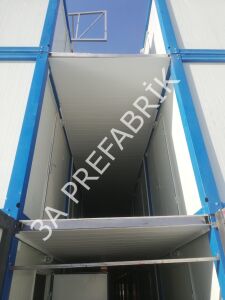 Üç Katlı Birleşimli Şantiye Yatakhane Konteyneri 54 adet -3A Prefabrik