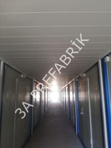 Üç Katlı Birleşimli Şantiye Yatakhane Konteyneri 54 adet -3A Prefabrik