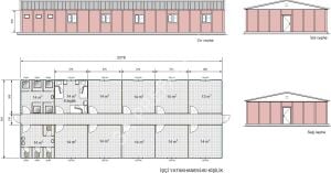 Prefabrik Şantiye Yatakhane Binası 437m2.-3A Prefabrik