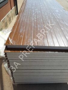 Sandviç Panel- Ahşap Desenli- 3A Prefabrik