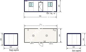Şantiye Koğuş Konteyneri-3A PREFABRİK