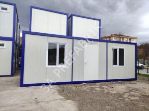 İki Odalı WC'li Ofis Konteyneri K302- 3A Prefabrik