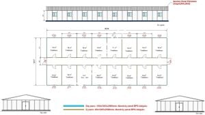 Prefabrik Şantiye Fiyatları ve Modelleri -Yatakhane-304m2. - 3A Prefabrik